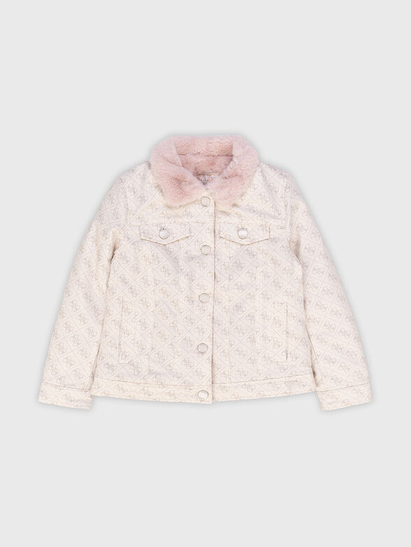 Denim jacket with 4G monogram logo print - 1