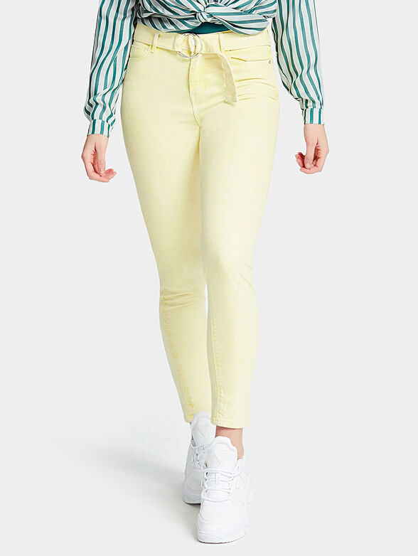 Skinny jeans with matching belt - 1