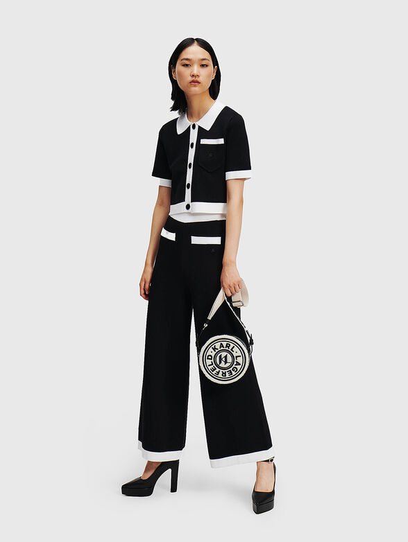 Knitted trousers with wide legs - 3