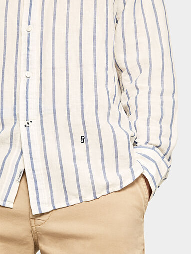ALFRED shirt with striped print - 4