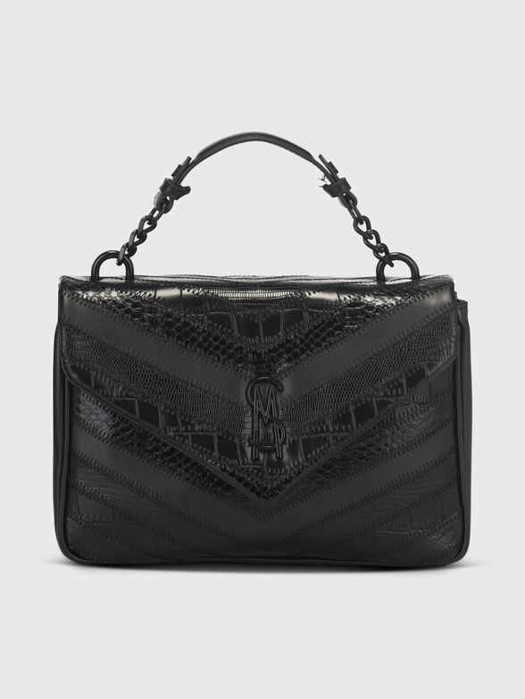 Logo-accent black crossbody bag  - 1