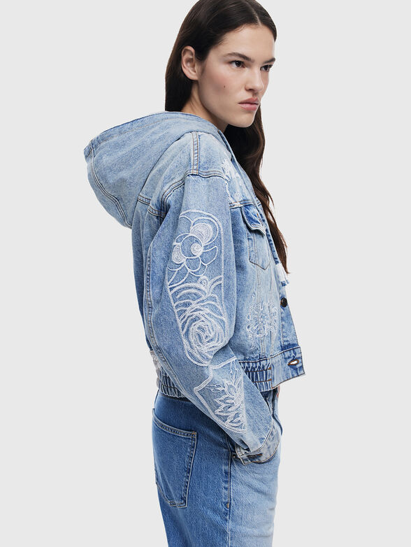 MONTREA denim jacket with hood - 4
