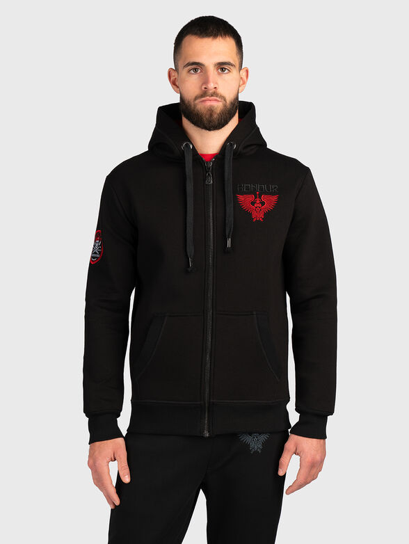 HZ020 black cotton blend sweatshirt - 0