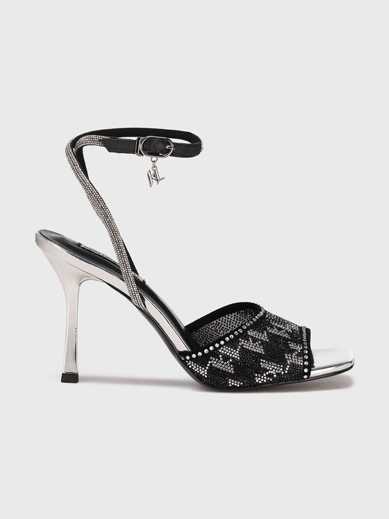 GALA heeled sandals with applied rhinestones - 1