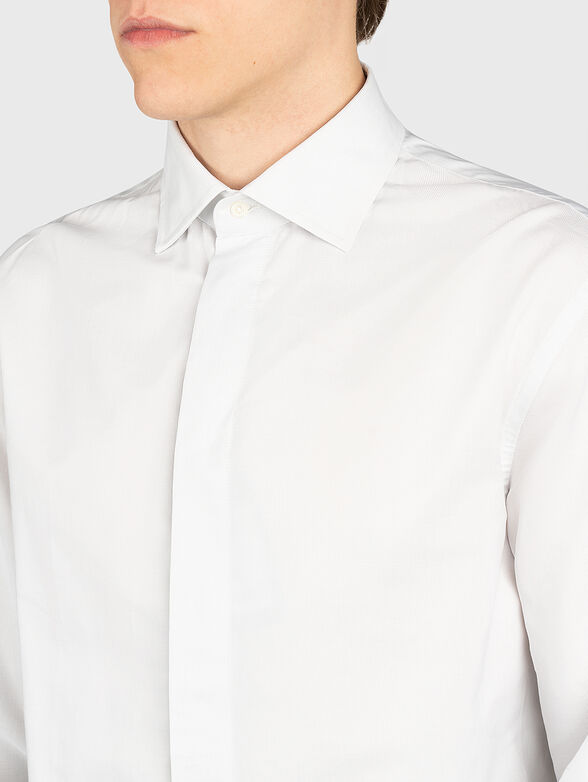 White shirt with hidden fastening - 1