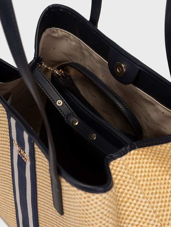 VIKKY tote bag with knitted texture - 6