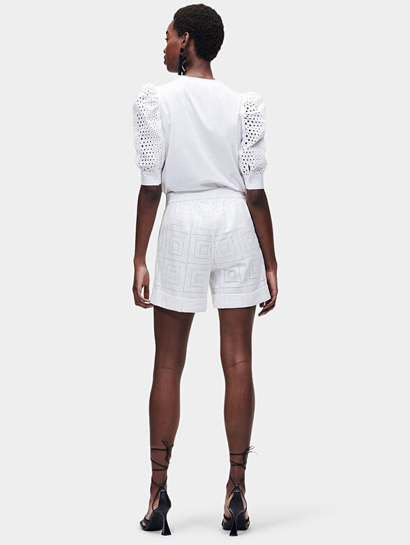 White shorts with embroidery - 2