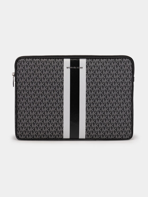 Laptop case with monogram logo print - 1