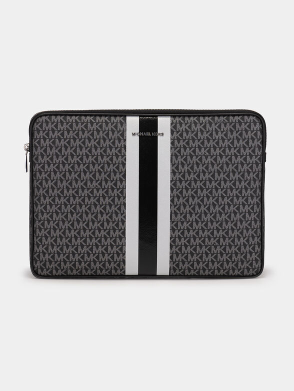 Laptop case with monogram logo print - 1