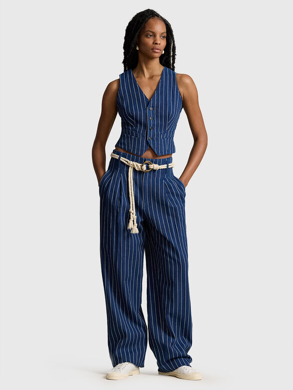 EVAN stripe trousers wide-leg - 3
