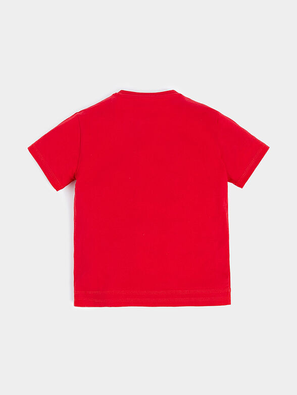 Blue T-shirt with logo embroidery - 2