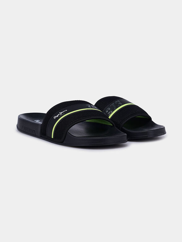 Slide sandals in black - 2