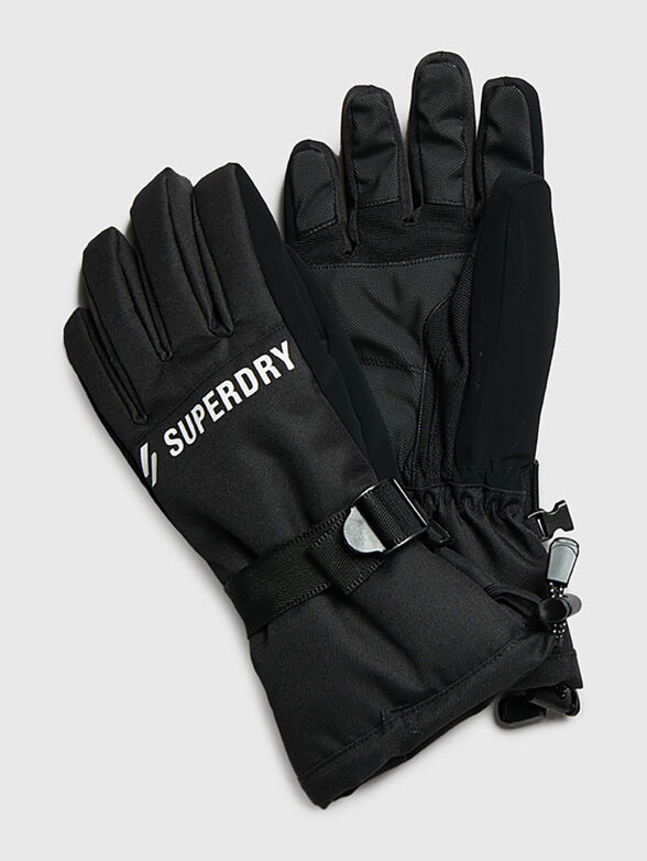 Black gloves with logo - 2