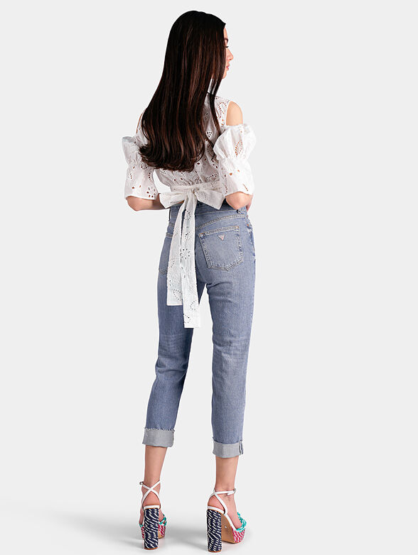 Blouse with anglaise broderie - 4
