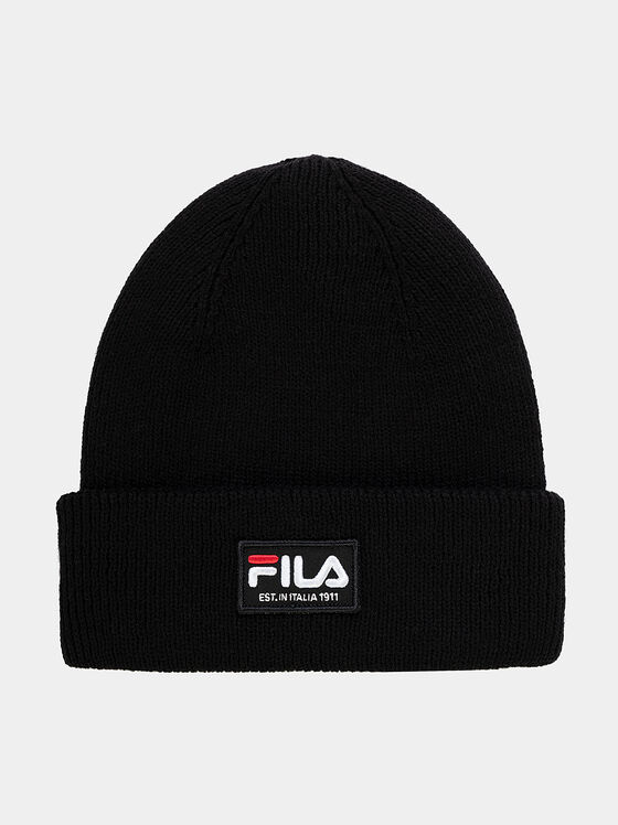 Unisex hat in black with logo patch - 1