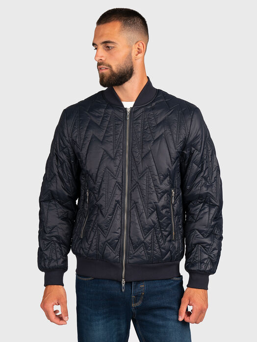 Bomber jacket with quilted effect