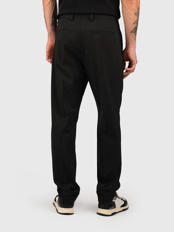 Black wool blend trousers - 1