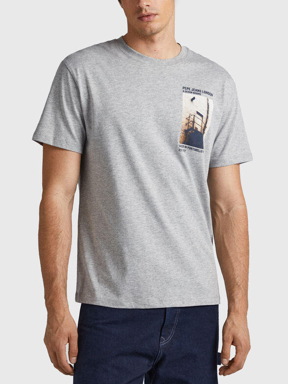 WILFREDO cotton T-shirt in grey color - 1