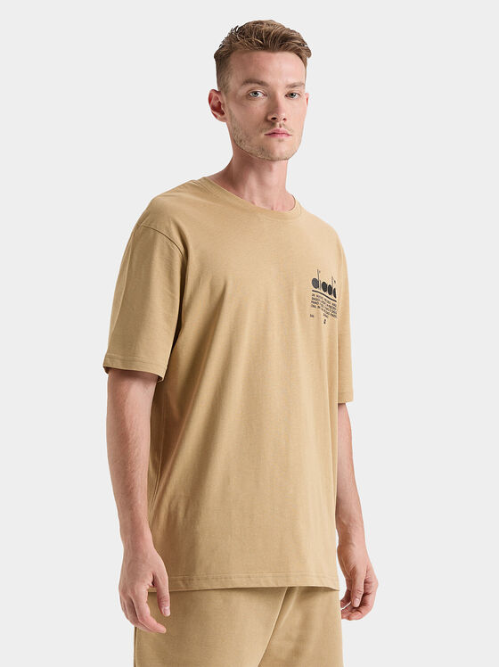 Βαμβακερό μπλουζάκι με εκτύπωση λογότυπου - 1
