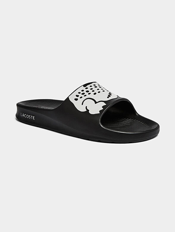 CROCO 2.00721 balck slippers with logo - 3