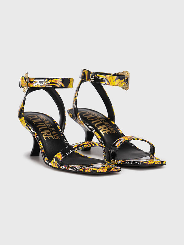 FONDO FIONA DIS. 42 black sandals with print - 2