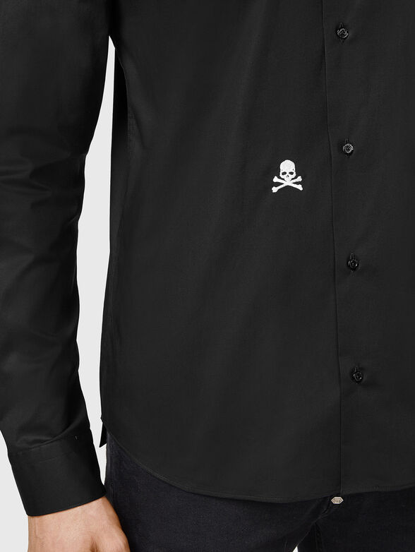 Black shirt SUGAR DADDY with embroidered detail - 3