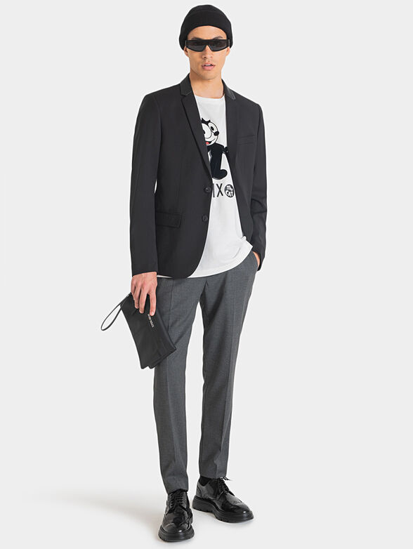 DEBBIE jacket with eco leather detail - 2