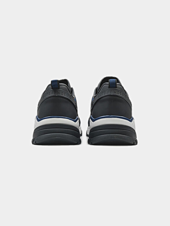 Black running sneakers with red accents - 3