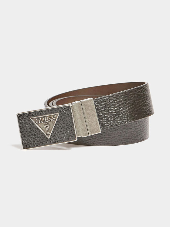 Leather belt with logo detail - 1