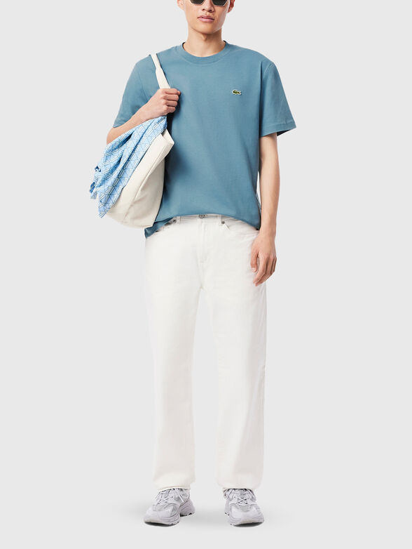 Beige cotton T-shirt  - 2