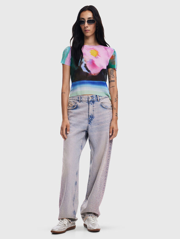 PLISA blouse with multicolour print  - 1