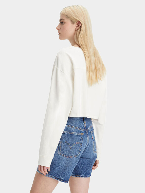 Levi’s® cropped white blouse with logo accent - 3
