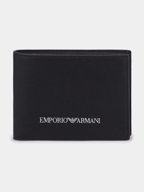 Black wallet with logo detail - 1