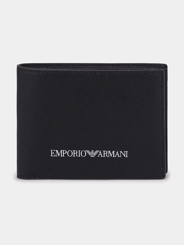 Black wallet with logo detail - 1