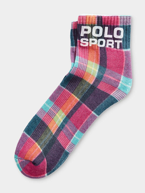 Socks with plaid print - 1