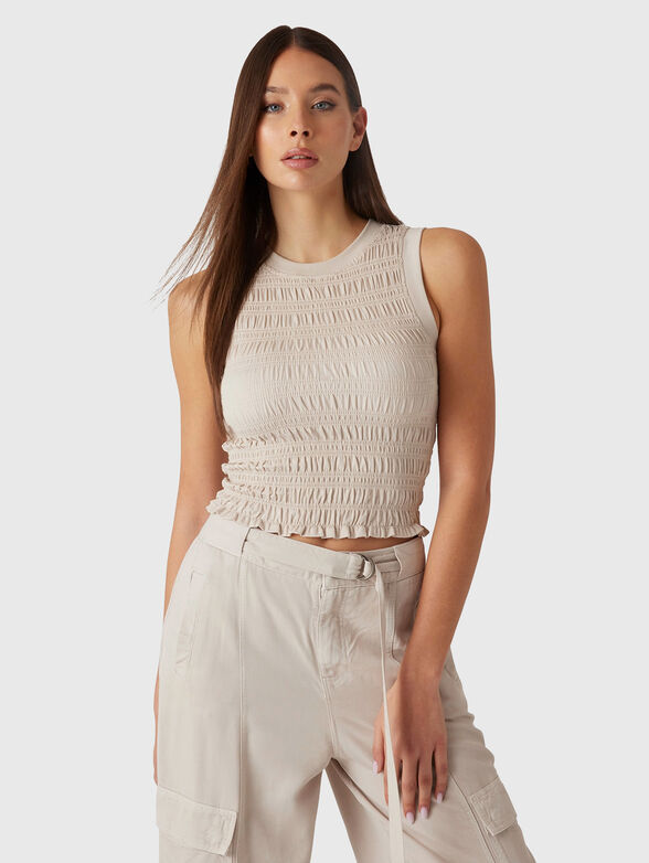 CLAIRE top with oval neckline - 0
