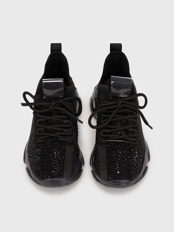 MAXIMA-R black sports shoes with shiny appliqués - 6