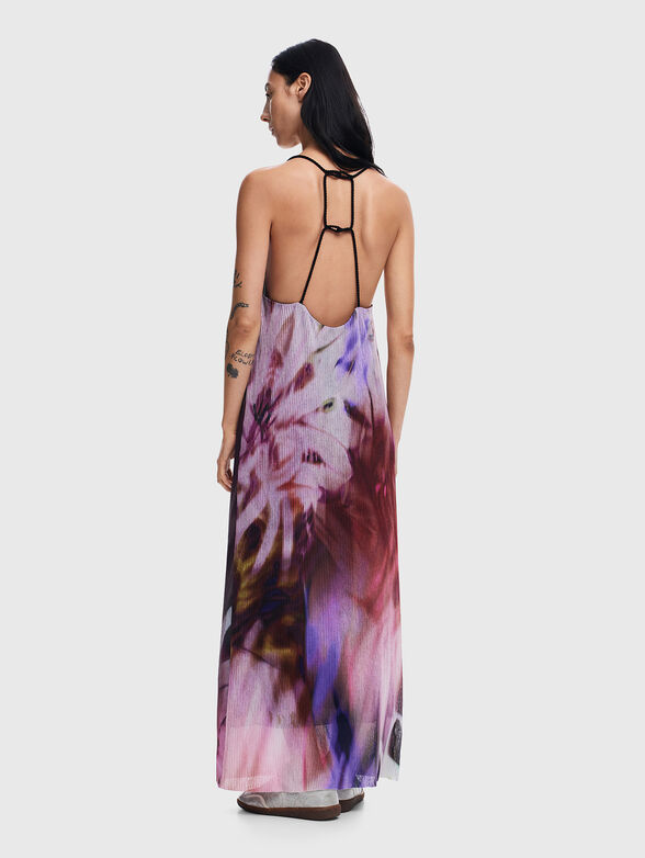Pleated dress with floral print - 1