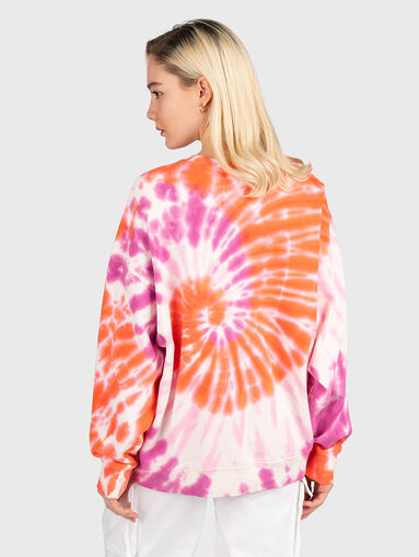 Cotton sweatshirt with abstract print - 3