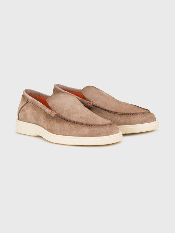 Suede beige loafers - 2