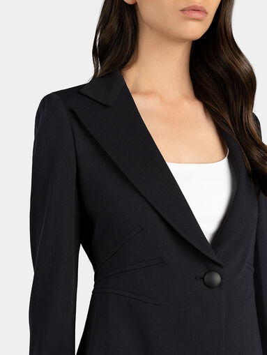 Single breasted blazer in navy blue - 5