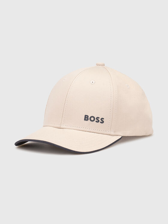 Beige baseball cap with logo - 1