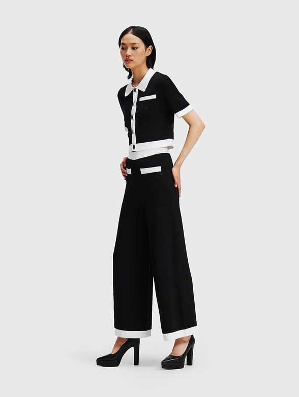 Knitted trousers with wide legs - 2