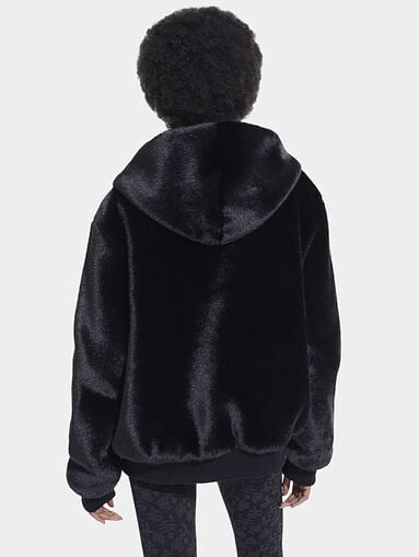 Faux fur coat with hood - 3