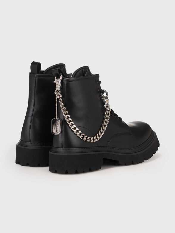 Chain detail leather boots - 3