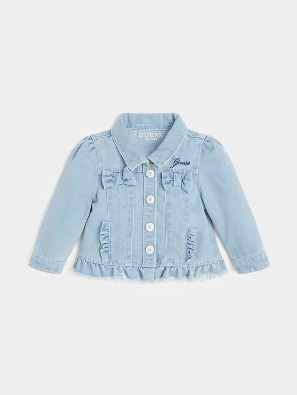 Denim jacket with neat ribbons - 1