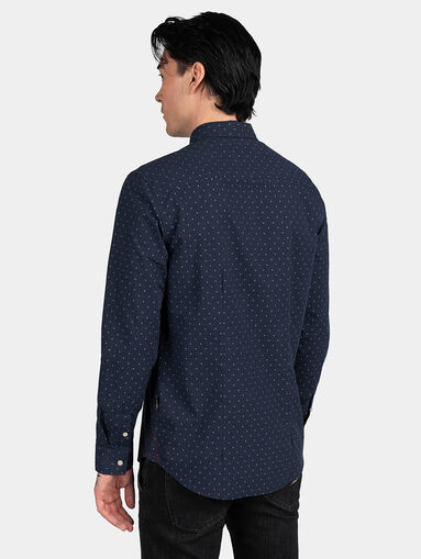 SUNSET light blue shirt with dotted pattern - 3