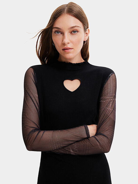 VEST MAKY mini dress with accent sleeves - 2