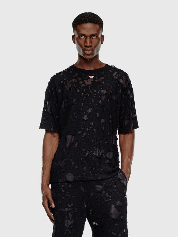 T-BOXT-Q3 T-shirt with shredded details - 1