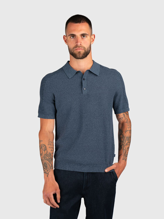 Short sleeved cotton polo shirt - 1